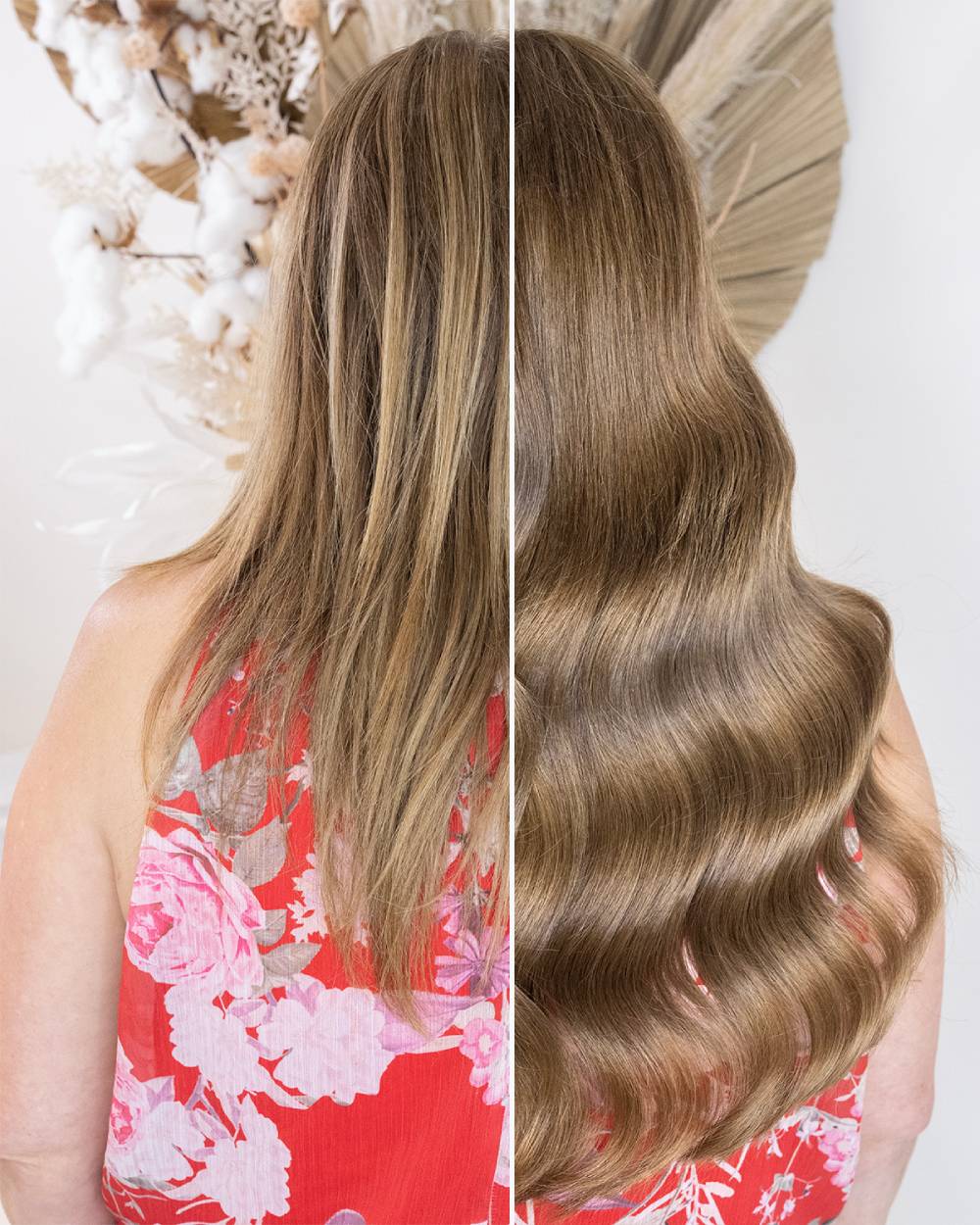 Before & after hair extensions