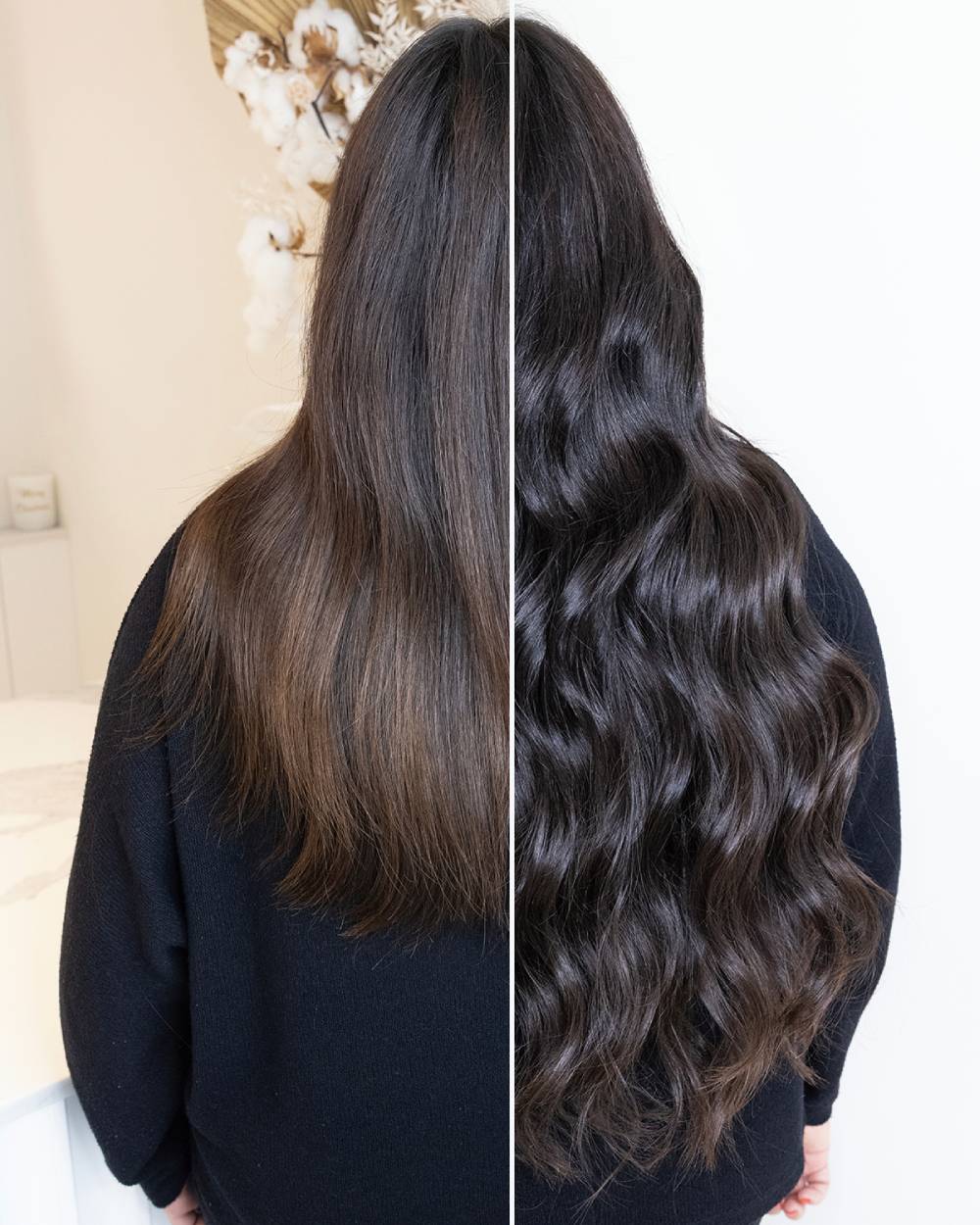 hair extensions before and after