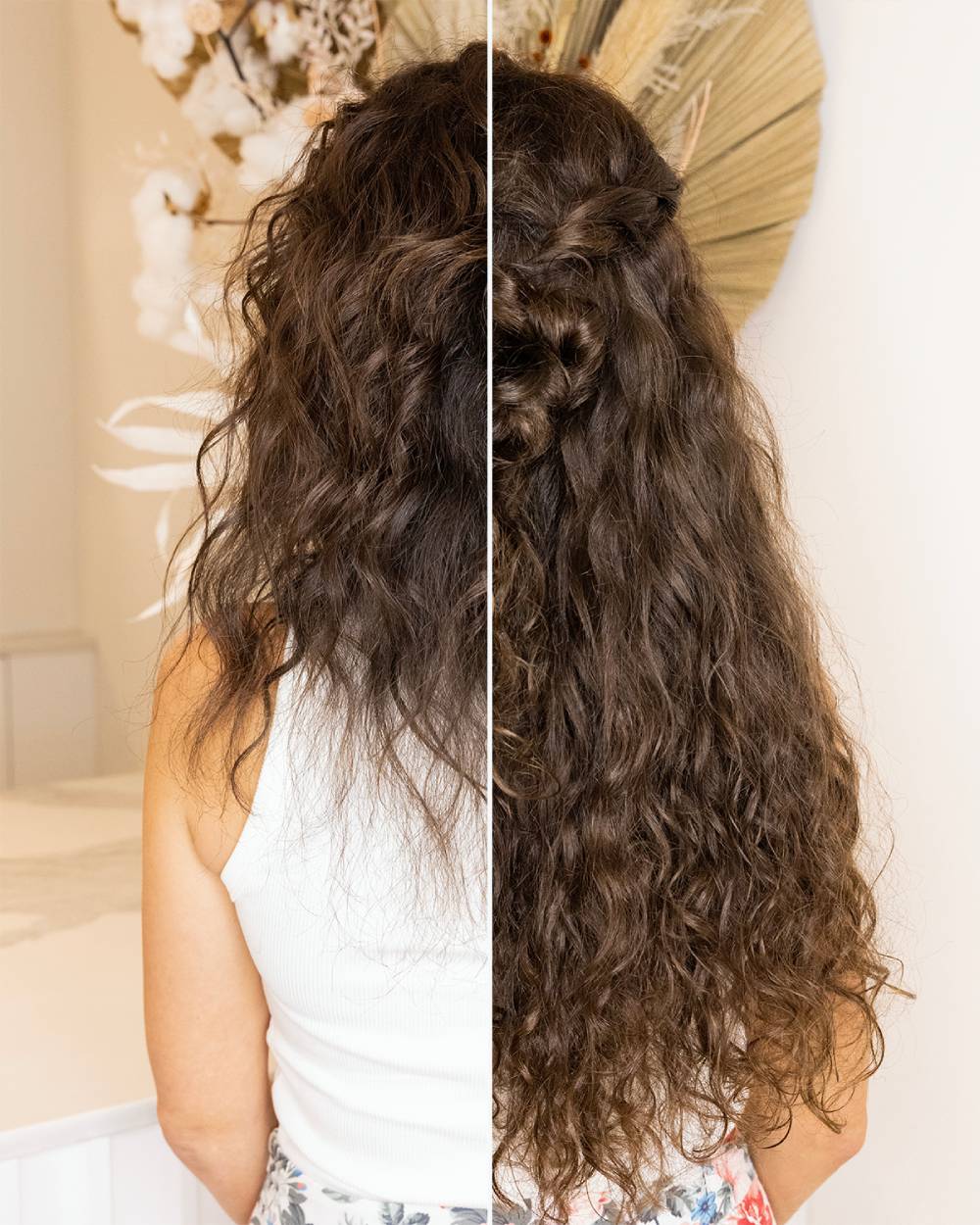 before and after hair extensions