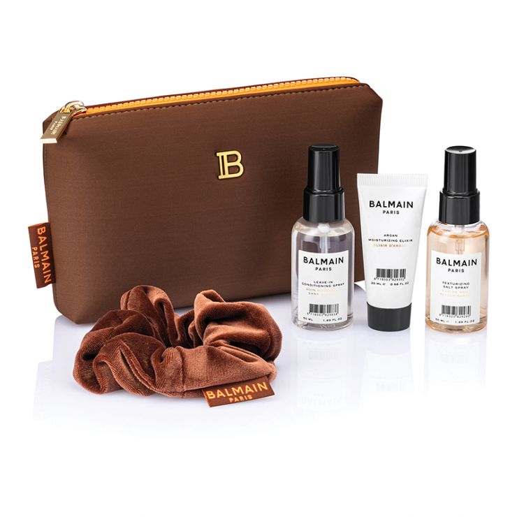 Balmain Limited Edition Dark Brown Cosmetic Bag