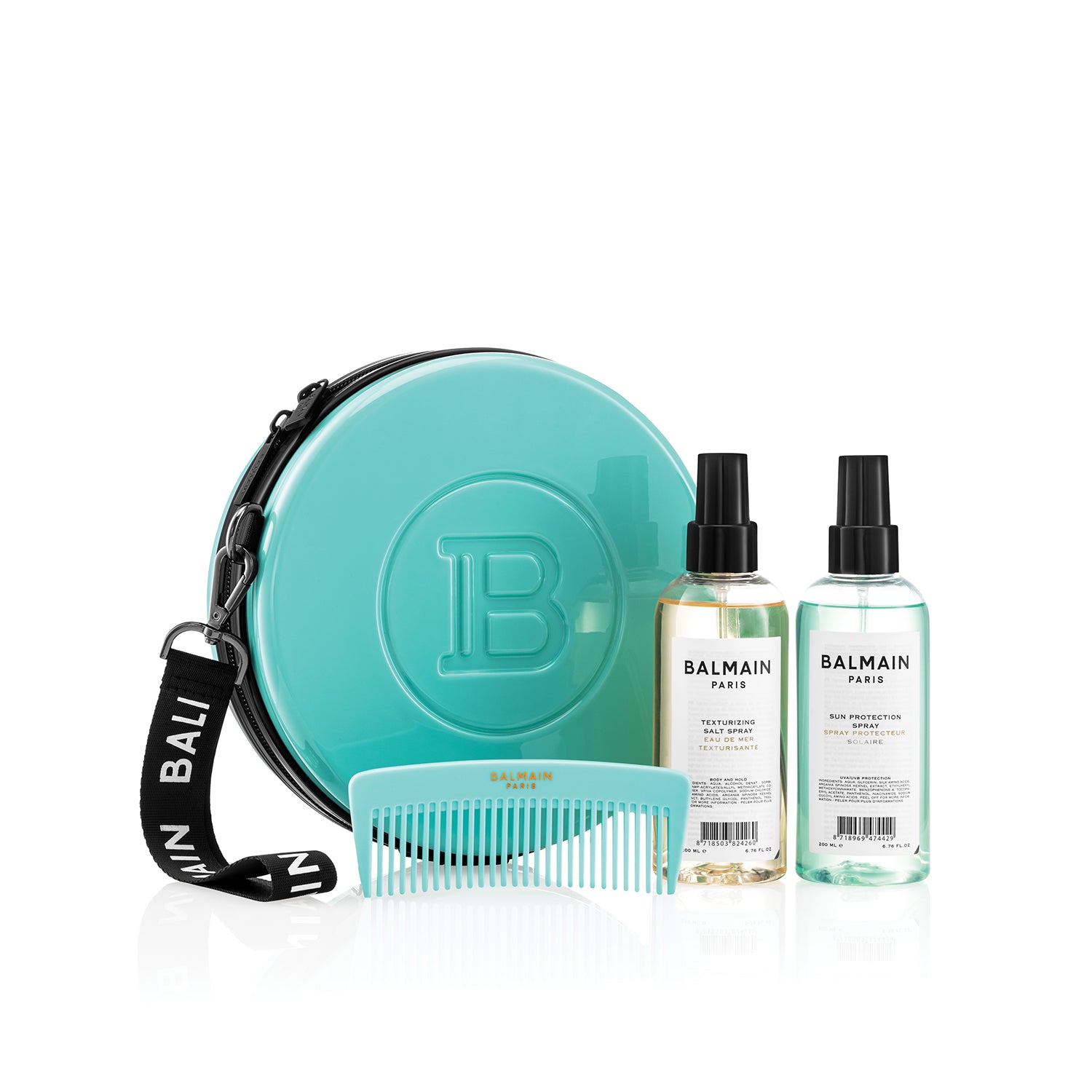 Balmain Backstage Session Case - Limited Edition Pouch SS21 - Teal Cosmetic Bag