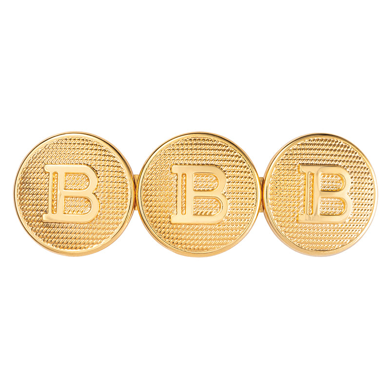 Balmain Limited Edition Barrette pour cheveux Gold Button Slide SS22 