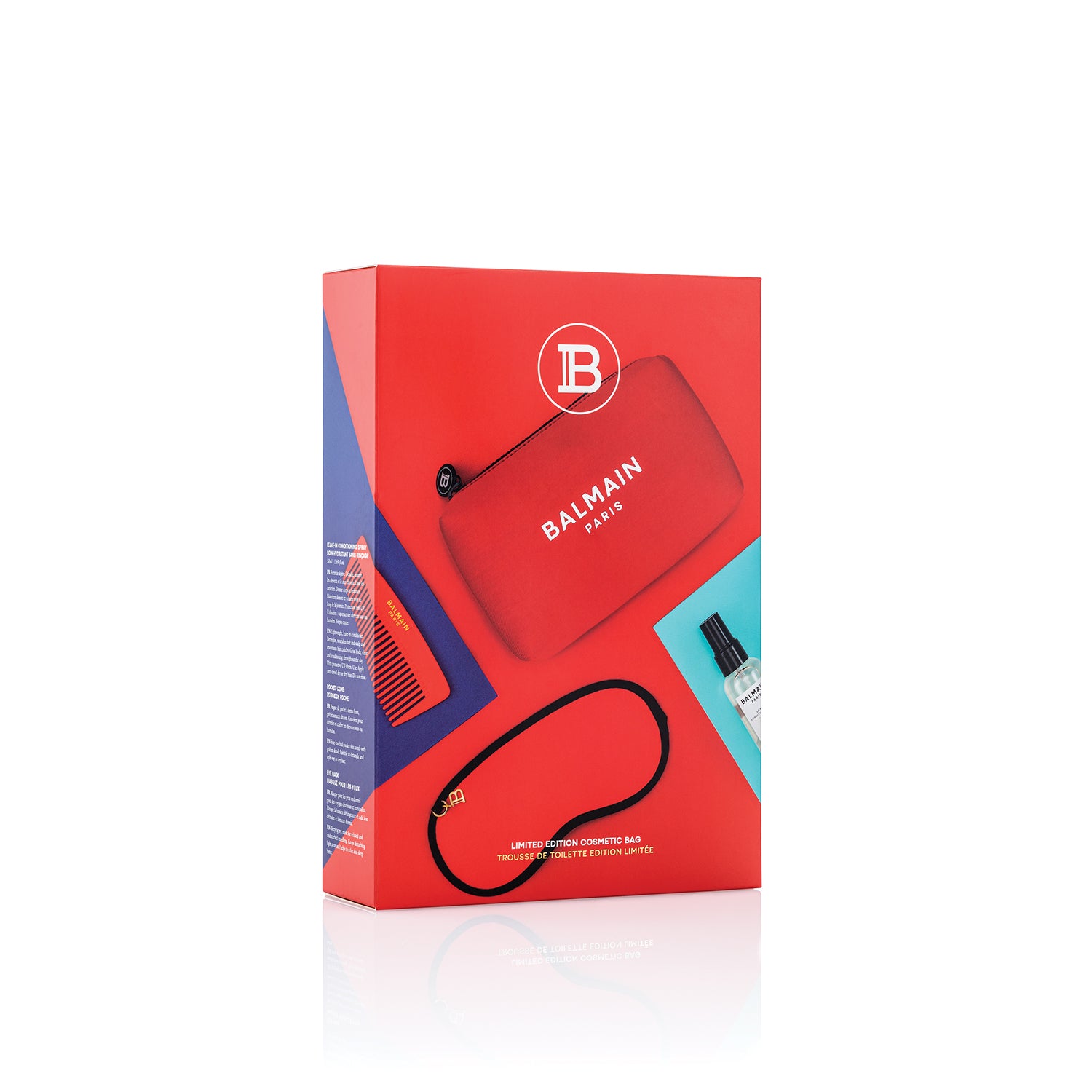 Balmain Limited Edition Cosmetic Bag SS21 Coral Red 