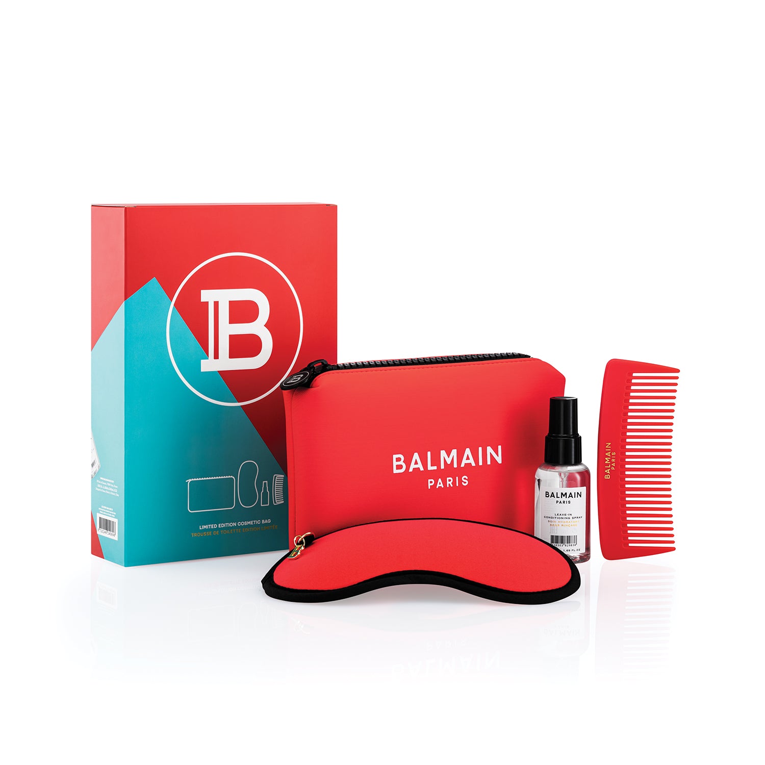 Balmain Limited Edition Cosmetic Bag SS21 Coral Red 