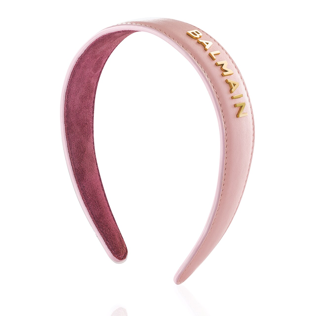  Balmain Pink Leather Headband - Limited Edition SS20 