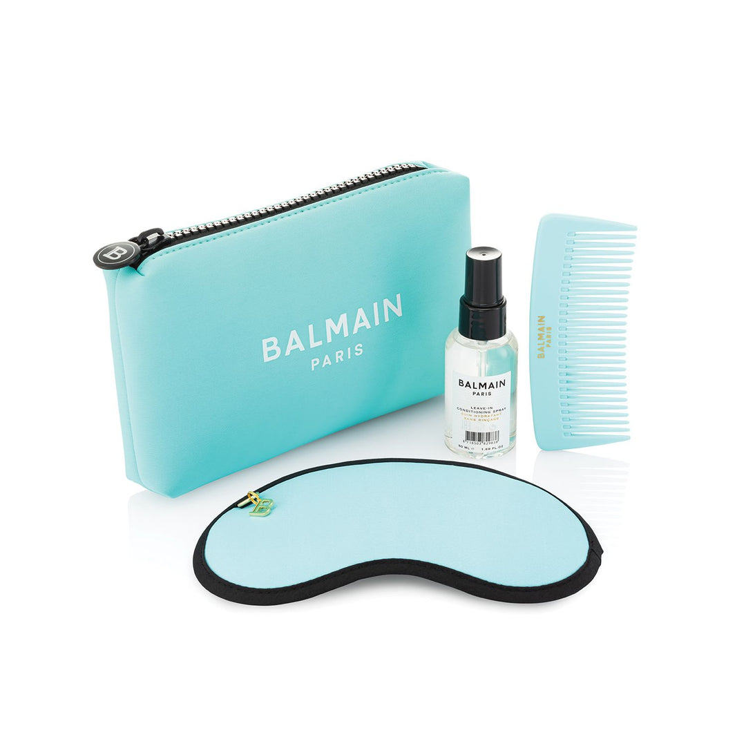 Balmain Paris Hair Couture Cosmetic high quality Bag Set Blue